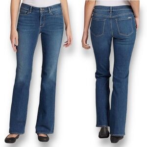 EDDIE BAUER Cotton Blend Slightly Curvy Boot Cut 5 Pocket Jeans US Sz 18
